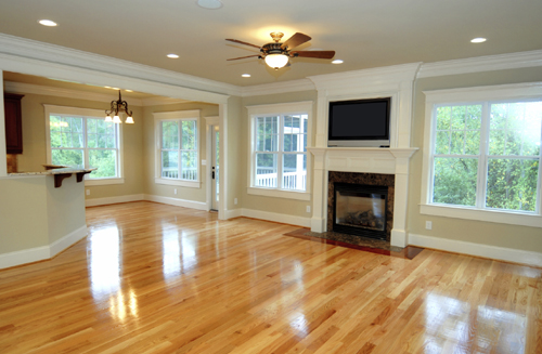 Living Area with Hardwood Flooring