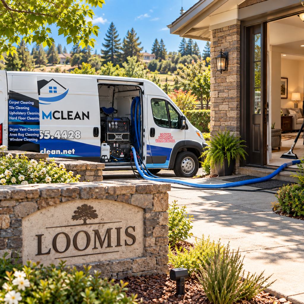 Loomis carpet cleaning service van